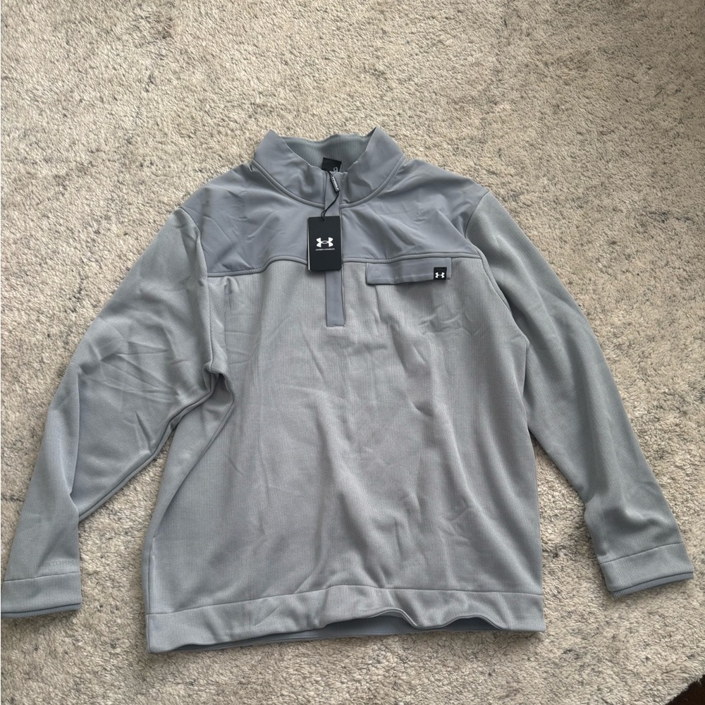 Under Armour Light Gray Quarter-Zip Pullover